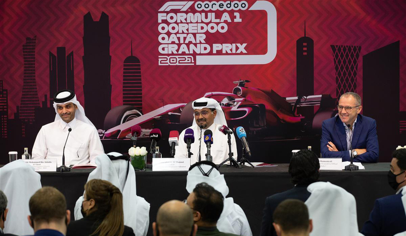 Press conference announcing the Qatar Formula One debut
